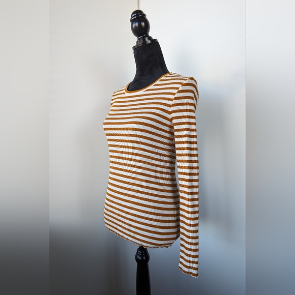 Selected/Femme Striped Long Sleeve T-shirt - Picture 5 of 14